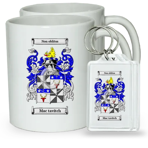 Mac tavitch Pair of Coffee Mugs and Pair of Keychains